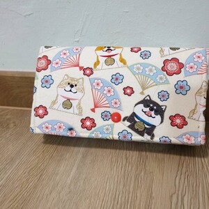 Schöne Kimono Druck Shiba Inu (Creme) Akkordeon Gutschein, Gutschein und rote Pakete Veranstalter