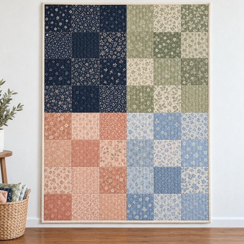 Terracott Quilt Pattern Layer Cake Quilt Pattern PDF, 24 Easy Quilt Layouts for Beginners ...