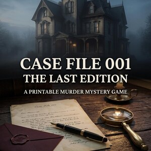 The Last Edition: Printable Murder Mystery Game, Detective Case File PDF, Crime Investigation Puzzle, Whodunit Mystery, Digital Download PDF