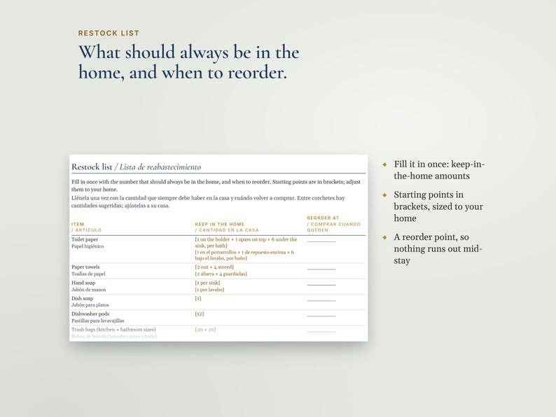 Bilingual Airbnb Cleaning Checklist English Spanish, Lista de Limpieza, Turnover Checklist for Spanish Speaking Cleaners, Vrbo, Word imagen 5