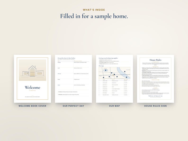 Airbnb Host Bundle, STR Host Starter Kit, Welcome Book, House Rules, Cleaning Checklist, Guest Messages, Signs, Spreadsheets, Word, Canva image 6