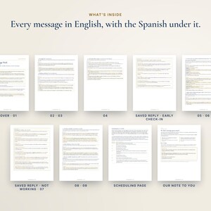 Bilingual Airbnb Message Templates English Spanish, Mensajes para Huéspedes, Guest Message Pack imagen 6