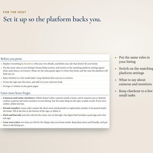 Airbnb House Rules Sign, Editable Canva and Word, Printable Vacation Rental Rules and Checkout Instructions image 4
