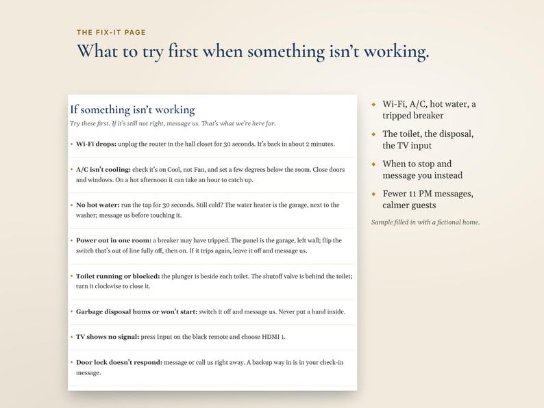 Airbnb Welcome Book Template, House Manual and Local Guide, Vacation Rental Welcome Binder, Canva and Word image 3
