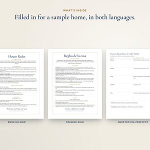 Bilingual Airbnb Host Bundle English Spanish, Welcome Book, House Rules, Cleaning Checklist, Messages, Signs, Vrbo Short Term Rental image 6