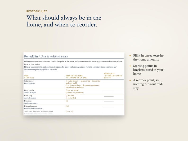 Bilingual Airbnb Cleaning Checklist English Spanish, Lista de Limpieza, Turnover Checklist for Cleaners afbeelding 5