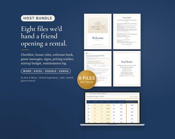 STR Host Starter Kit, Airbnb Host Bundle, Welcome Book, House Rules, Cleaning Checklist, Messages, Signs, Vrbo Short Term Rental