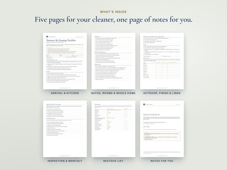 Airbnb Cleaning Checklist, Turnover Checklist for Cleaners, Editable Word & Google Docs, Vacation Rental Cleaning SOP 画像 2