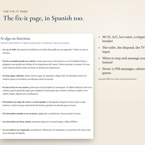 Bilingual Airbnb Welcome Book English Spanish, Libro de Bienvenida, House Manual and Local Guide, Vrbo Short Term Rental, Word, Canva bild 3