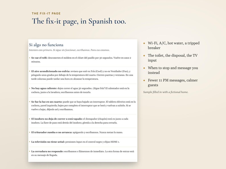 Bilingual Airbnb Welcome Book English Spanish, Libro de Bienvenida, House Manual and Local Guide, Vrbo Short Term Rental, Word, Canva bild 3