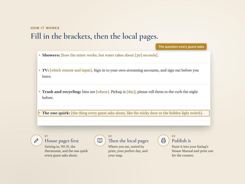 Bilingual Airbnb Welcome Book English Spanish, Libro de Bienvenida, House Manual and Local Guide, Vrbo Short Term Rental, Word, Canva bild 7