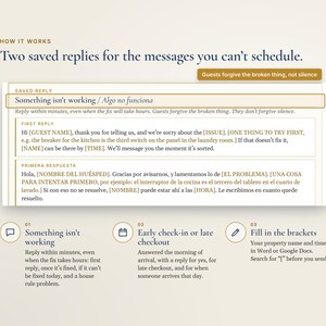 Bilingual Airbnb Message Templates English Spanish, Mensajes para Huéspedes, Guest Message Pack imagen 5