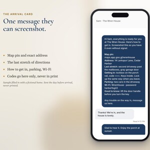 Airbnb Message Templates, Guest Message Pack, 9 Guest Messages and 2 Saved Replies, Arrival Card immagine 2
