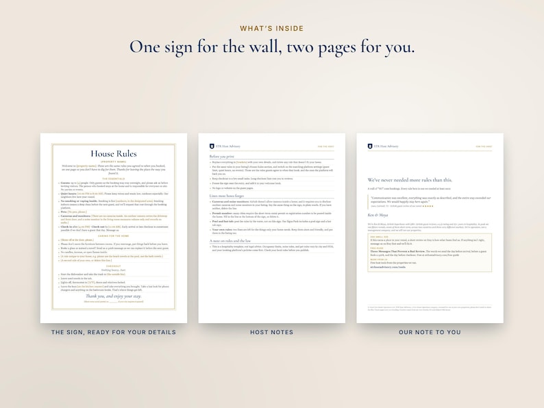 Airbnb House Rules Sign, Editable Canva and Word, Printable Vacation Rental Rules and Checkout Instructions image 5