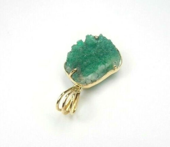 Colombian Emerald Natural Raw Crystal Pendant 27.… - image 6