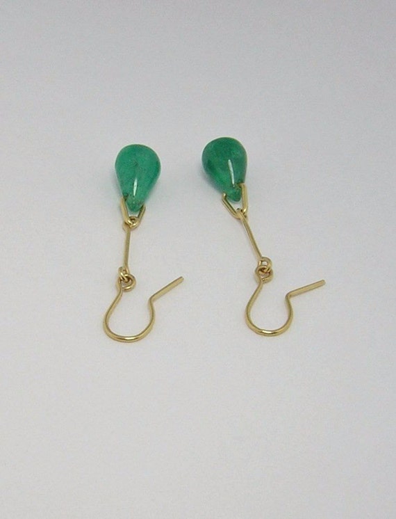 Colombian Emerald Earrings Cabochon Pear shape 7.… - image 8