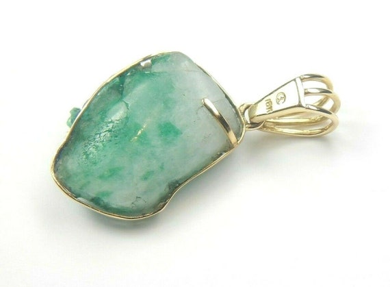 Colombian Emerald Natural Raw Crystal Pendant 27.… - image 10