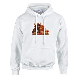 Bull and Lioness Hoodie with Mane – 4 Designs | Unisex Gildan 18500 | White, Light Grey | S–3XL