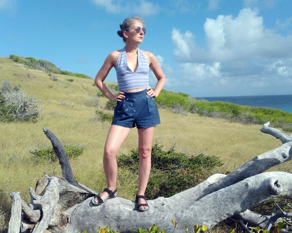 50's style high waisted shorts cheap