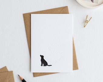 Snow Labrador - Letterpress Christmas Card