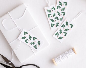 Mistletoe and Holly – Letterpress Gift Tags