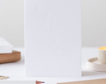 Let It Snow - Letterpress Christmas Card