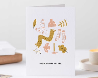 Warm Winter Wishes – Letterpress Card