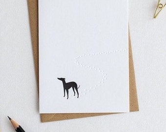 Whippet - Letterpress Christmas Card