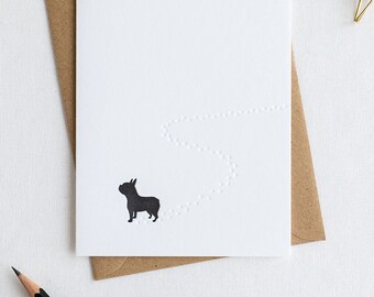 Frenchie - Letterpress Christmas Card