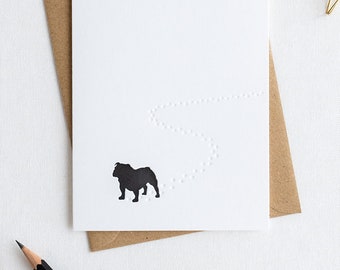 Bulldog - Letterpress Christmas Card