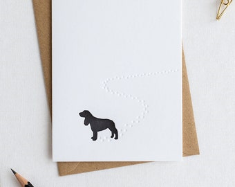 Spaniel - Letterpress Christmas Card