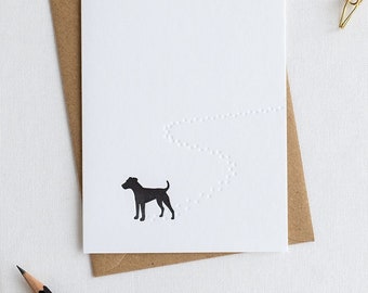 Terrier - Letterpress Christmas Card