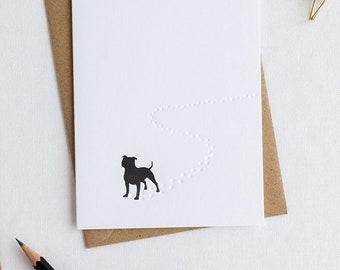 Staffie - Letterpress Christmas Card