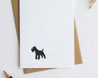 Schnauzer - Letterpress Christmas Card