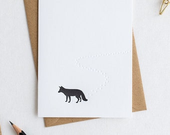 Fox - Letterpress Christmas Card