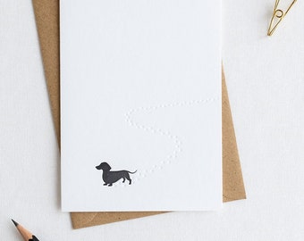 Dachshund - Letterpress Christmas Card