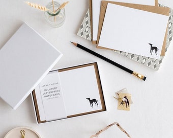 Whippet, Greyhound, Sighthound – Letterpress Notecards