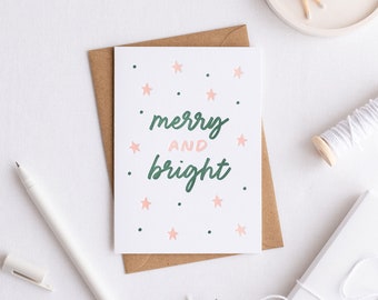 Merry and Bright – Letterpress Christmas Card