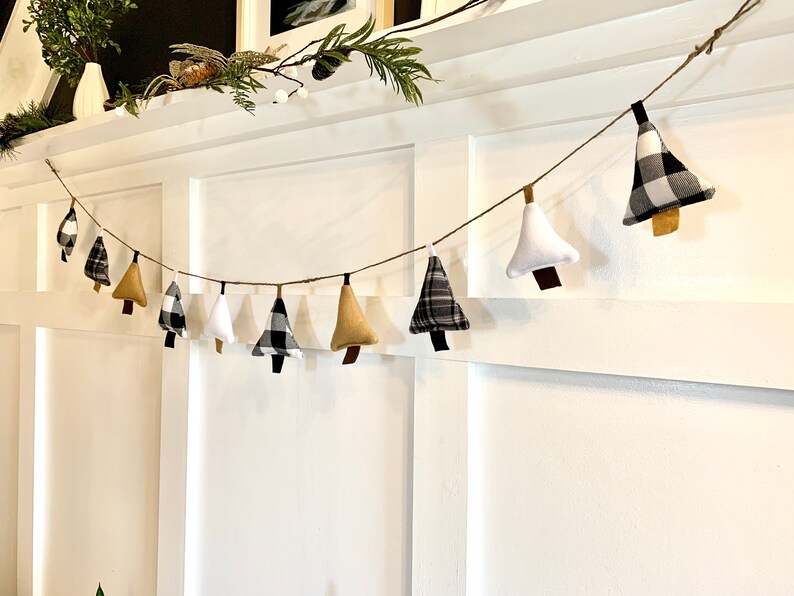 Buffalo Plaid Garland, Caminetto, Colori Espresso immagine 6