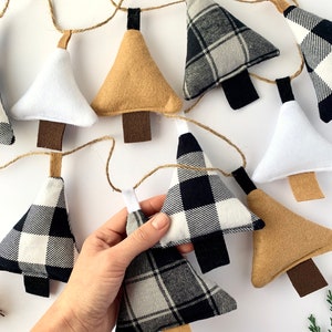 Buffalo Plaid Garland, Caminetto, Colori Espresso immagine 4