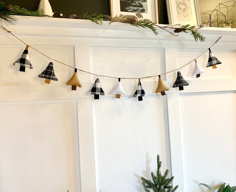 Buffalo Plaid Garland, Caminetto, Colori Espresso immagine 7