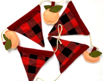 Peachy Picnic Bunting, Summer Patio Garland