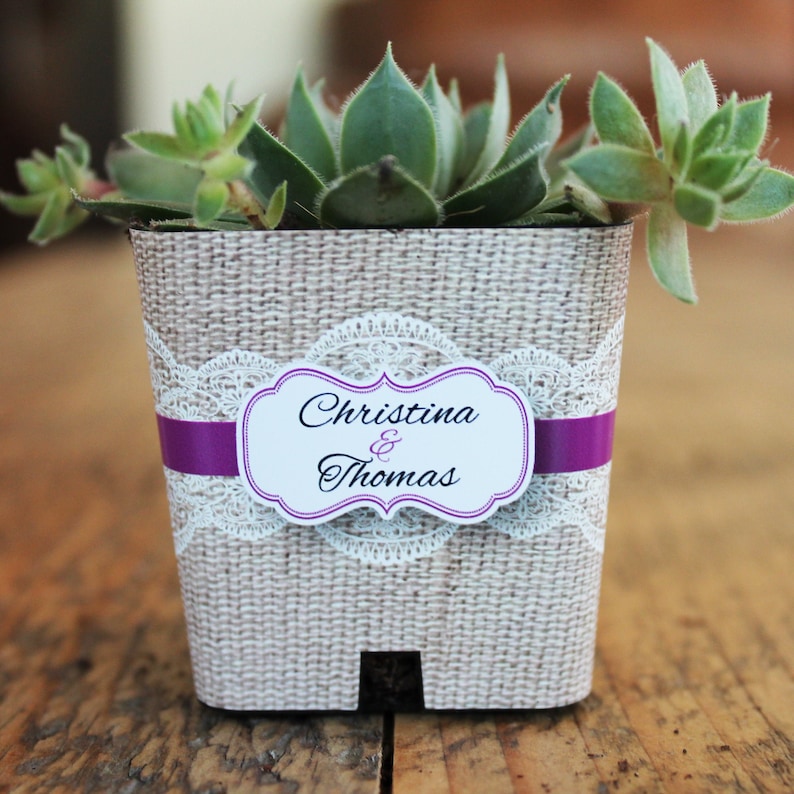 Custom 2 Succulent Wraps Burlap Print and Lace Perfect - Etsy