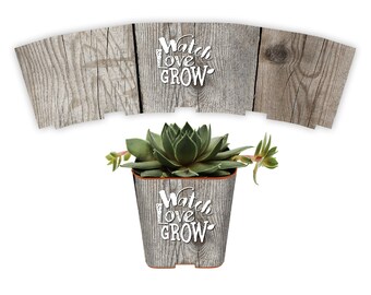 Custom 2" Succulent Wraps, Perfect to Customize your Party Favors or Gifts for a Bridal or Baby Shower, Wedding.
