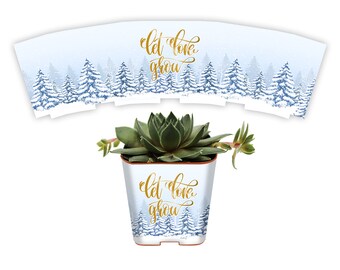 Custom 2" Succulent Wraps, Let Love Grow, Perfect to Customize your Party Favors or Gifts for a Bridal or Baby Shower, Wedding.