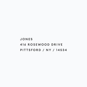 Simple minimalist return address stamp