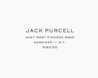 Custom Return Address Stamp in Rubber or Self Inking for Wedding, Business, or Personalized Mail