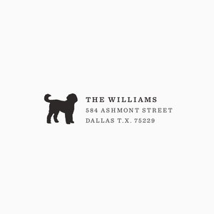 Self Inking Personalized Dog Breed Address Stamp image 1