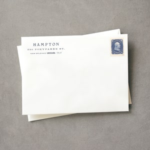 Personalized Vintage French Address Stamp in Rubber or Self Inking  |  Custom Return Address Stamp | Vintage Style Wedding Address Stamp