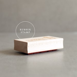 Simple Clean Return Address Stamp | Personalized Self Inking or Rubber Stamp | Modern Name Stamp | Minimalist Custom Stamp | Gift for Writer Rubber Stamp